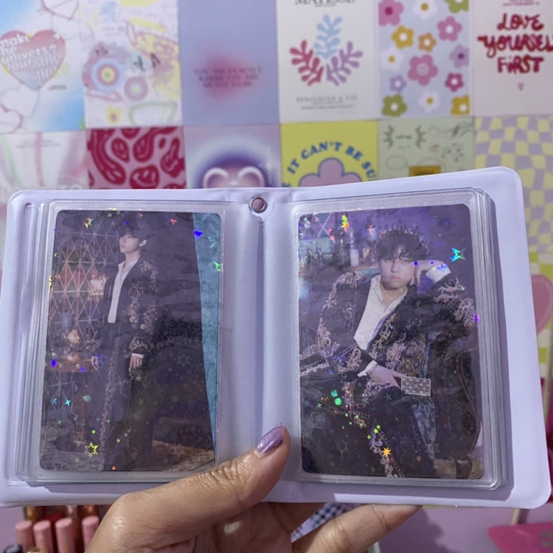 (ItsPico) Album Foto BKPOP 40 SLOT untuk LOMO CARD LUCU Motif Pink Bunny/ Purple Bear kolbuk 1p Pvc