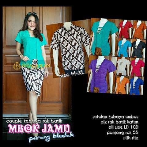 COD BAJU COUPLE SARIMBIT KEBAYA BATIK / SERAGAM KEBAYA BATIK AGUSTUSAN / SERAGAM KEBAYA GEREJA NATAL