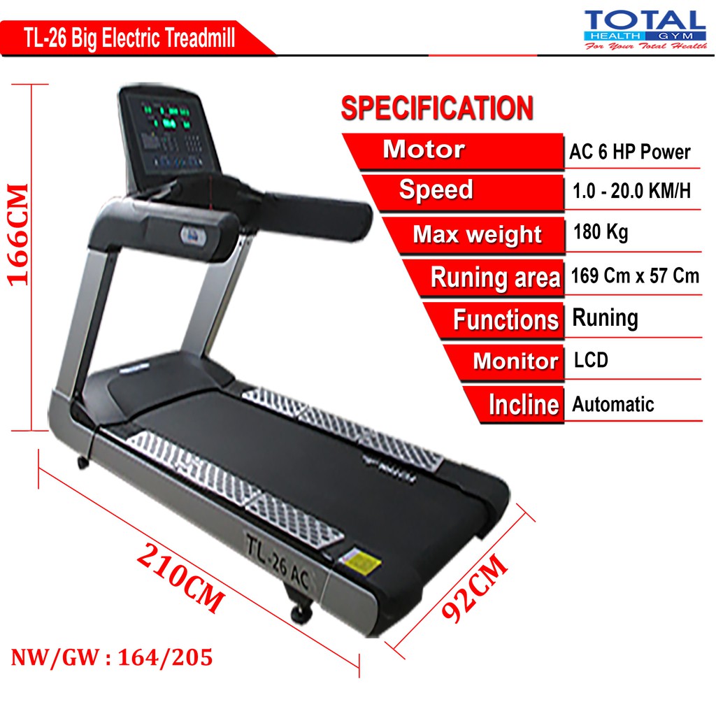 Treadmill TL 26 AC | Elektrik Treadmill Total Fitness