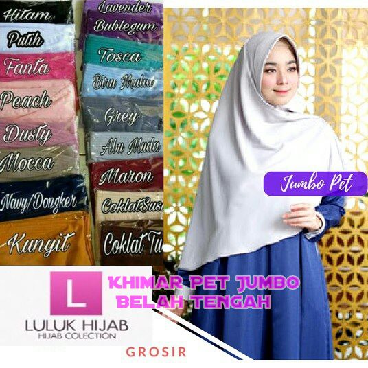 Daily Khimar Jilbab Hijab Kerudung Instan Bergo Jumbo Syari Instan Pet Antem Simple Penguin wolfis