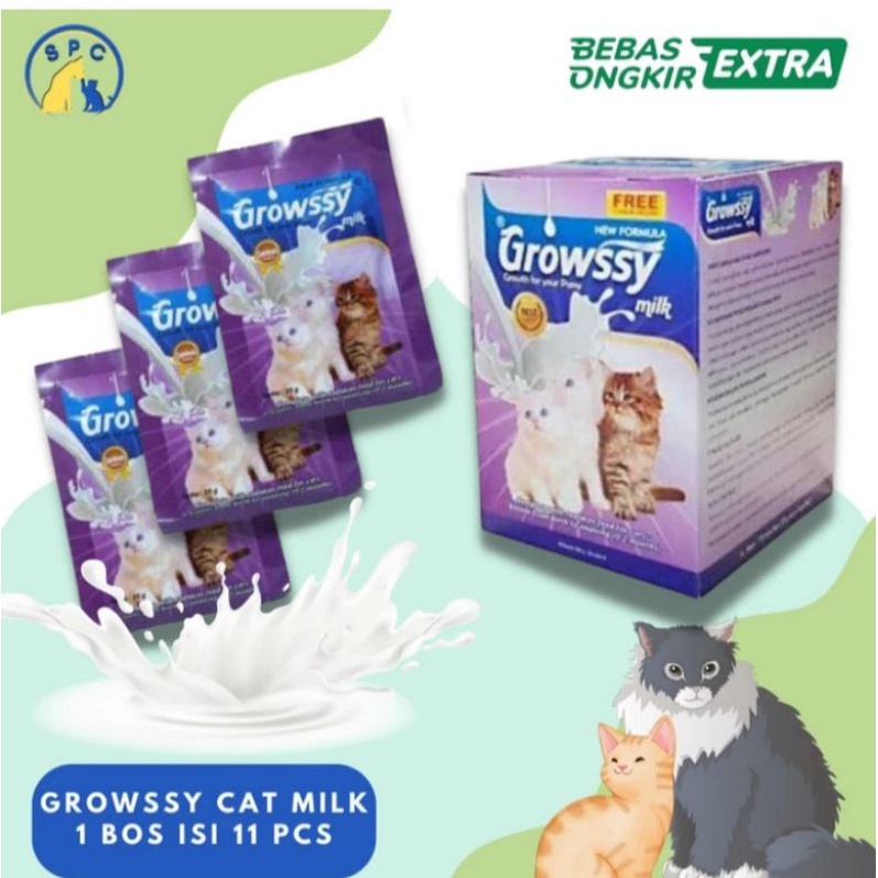 Susu Kucing susu Growssy 30gr 11 pcs 1Box