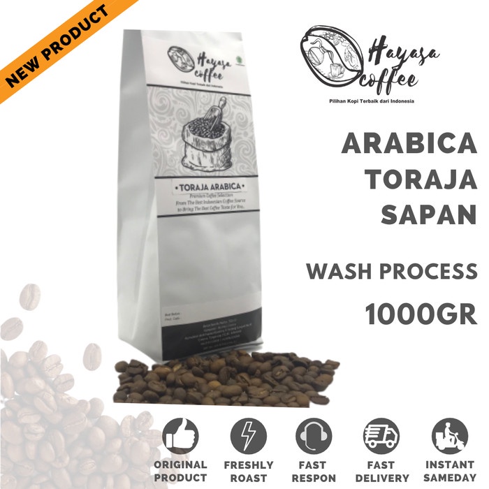 

(BISA COD) Kopi Hayasa Toraja Sapan Celebes Specialty Arabika - 1 Kg - Bubuk Halus