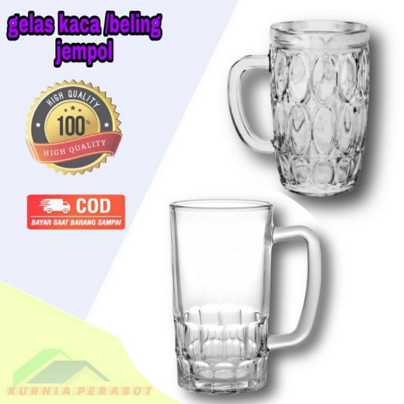 gelas kaca jempol gelas beling gelas bir