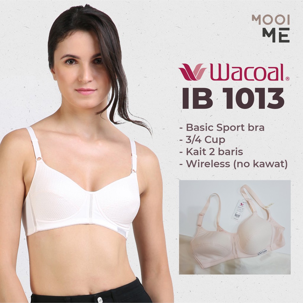 Wacoal IB 1013 Sport Bra 3/4 Cup Wireless (Tanpa Kawat) Basic