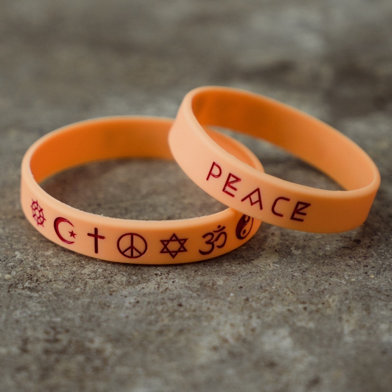 PEACE - PEACH | Silicone Wristband by Embracelet