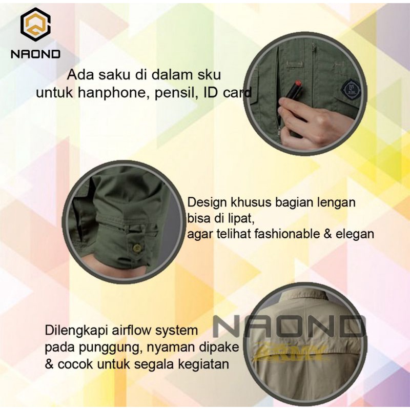 Kemeja Tactical M Tac Free ID Card / Kemeja Reskrim / Kemeja Casual / Kemeja Multifungsi / Kemeja Kantor / Kemeja Taktikal / Kemeja Lapangan / Baju kerja bahan American Drill