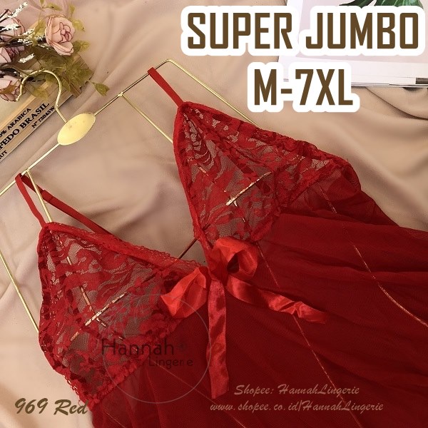 Lingerie Jumbo 6XL 5XL 4XL 3XL Ukuran Besar Bigsize Hannah Lingerie Big Size Linjeri Transparan 969