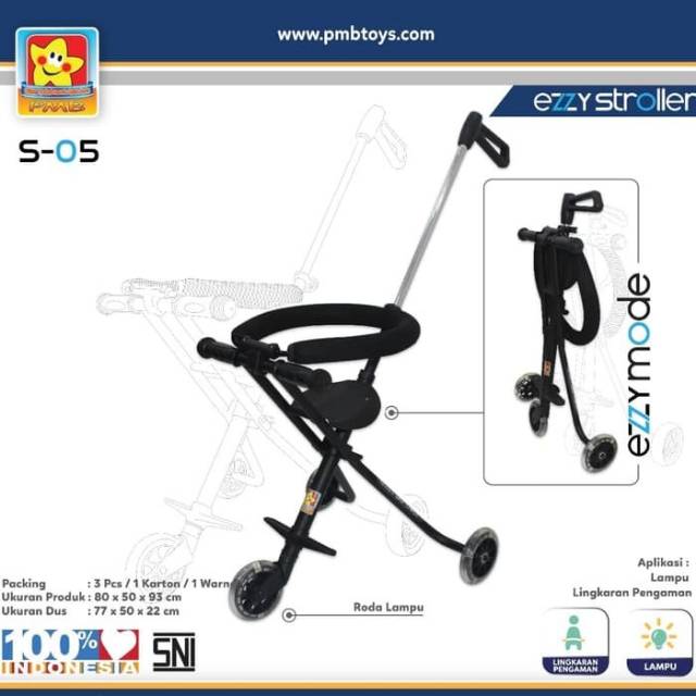 Stroller PMB Ezzy Stroller S-05 Ringan dan Praktis Kereta dorong bayi travelling