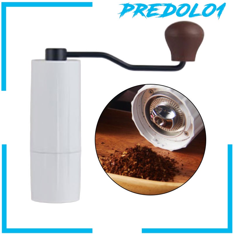 Predolo1 Mesin Penggiling Biji Kopi Manual Mini Bahan Stainless Steel Warna Putih