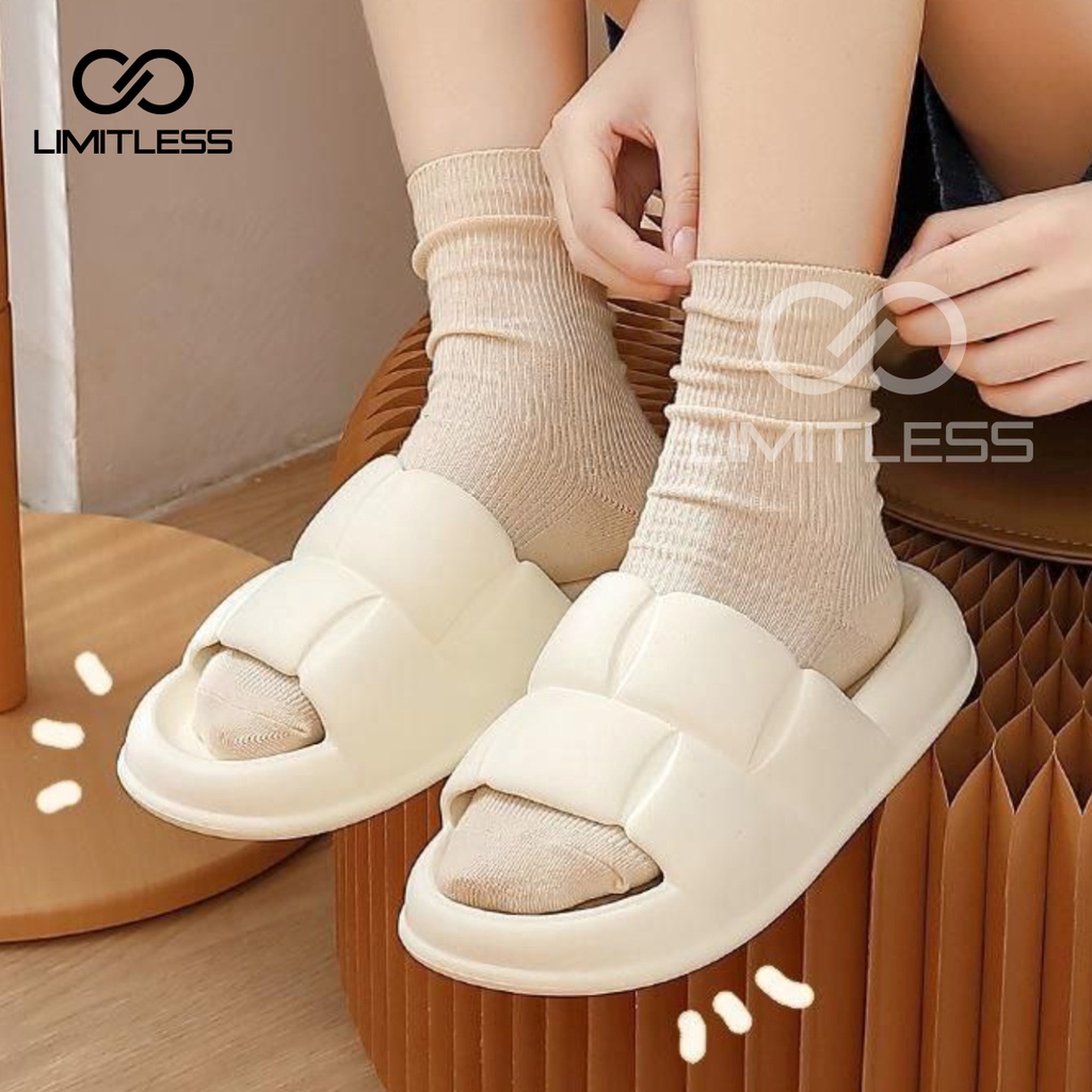 Sandal Slop Wanita Stylish Nyaman Sandal Wanita Rumah Empuk Sendal Cewek Slip On Comfortable Kekinian Terbaru