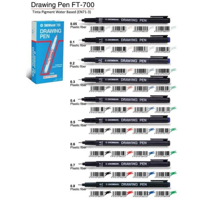 

Pendrawing- Drawing Pen Snowman - Hitam, 0.8 -Drawing-Pen.