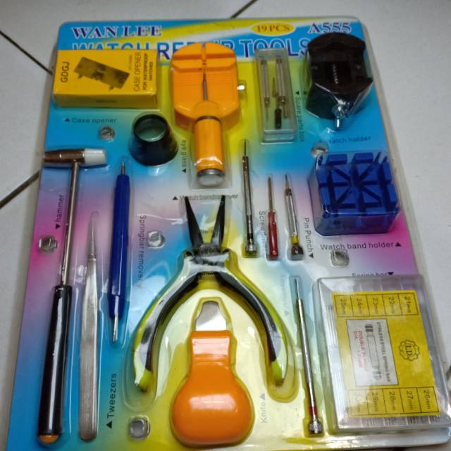 Alat servis jam/ separepat jam /watch rapair tools kit/ alat reparasi jam