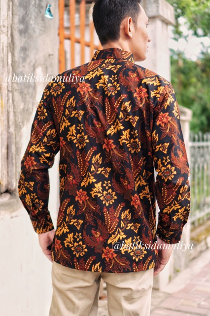 Sidamuliya Batik Kemeja Pria Reguler Fit Premium Daksayini Lengan Panjang