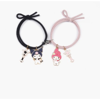 2Pcs Gelang Tali Karet Magnetik Desain Astronot Cinnamoroll Isi 1 Pasang Untuk Pria Dan Wanita-1