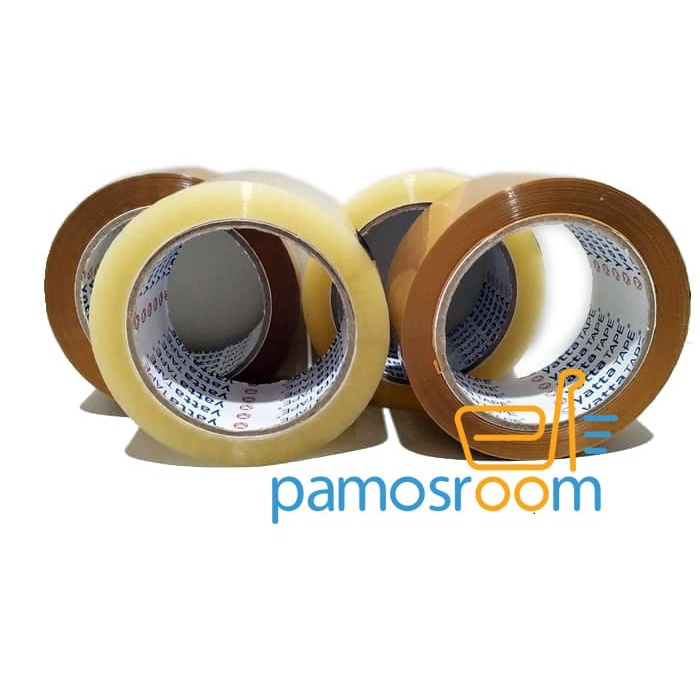 

PEREKAT-PENGIKAT- LAKBAN YATTA TAPE BENING DAN COKLAT 2INCH 48MM (90 YARD) SPEK DAIMARU - COKELAT