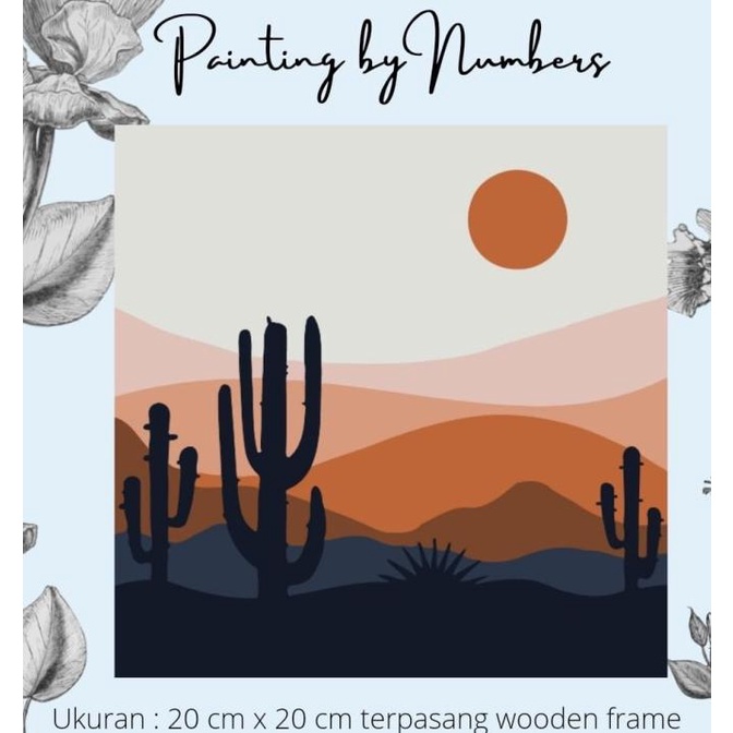 

DIY painting by number 20x20cm kerajinan tangan - NEVADA