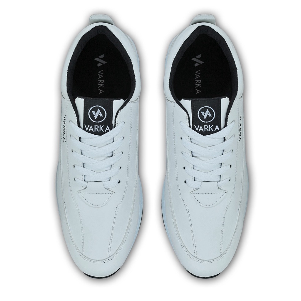 Sepatu Sneakers Pria V 4212 Brand Varka Sepatu Kets Olahraga Pria Kuliah Kerja Jalan Jalan Murah Berkualitas Warna Putih