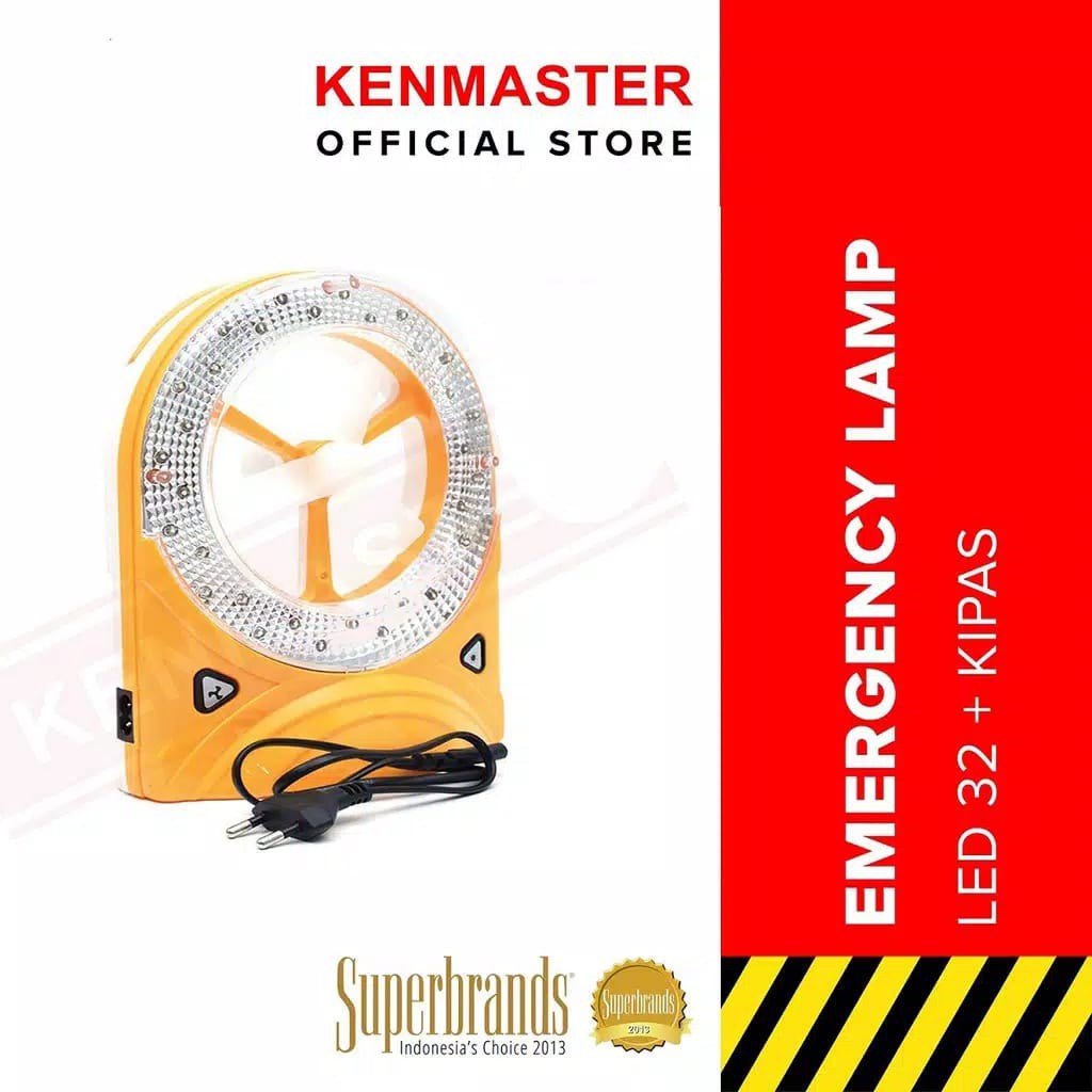 Kenmaster KM-560 Lampu Darurat Kipas Angin - Emergency Lamp 32 LED