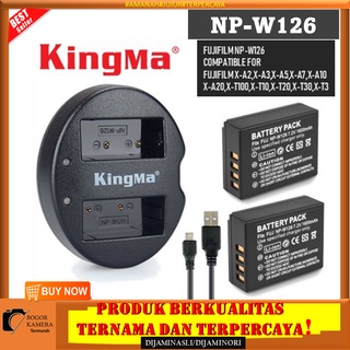 KingMa Paket Complete Battery Charger Set NP-W126 for Fujifilm XA3 XA5 XA7 XA10 XT20 XT100 XPRO2 Etc