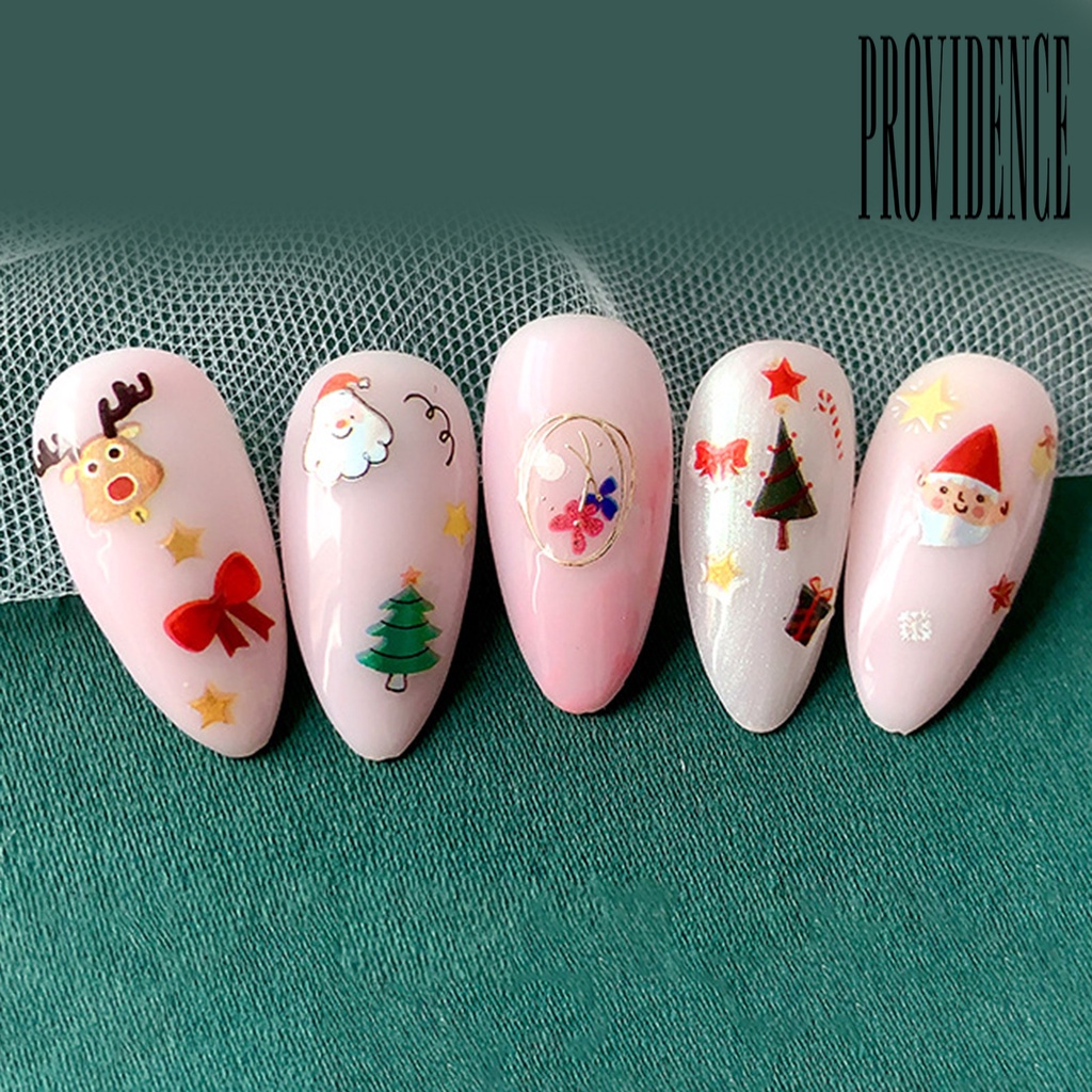 Providence Stiker Kuku Motif Kartun Natal Untuk Dekorasi Nail Art