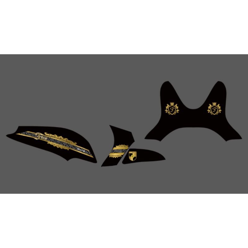 STRIPING YAMAHA FINO KARBU GOLD HITAM