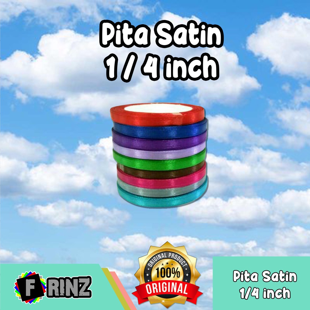 

ATK ~ Pita Satin 1 / 4 in Warna Warni