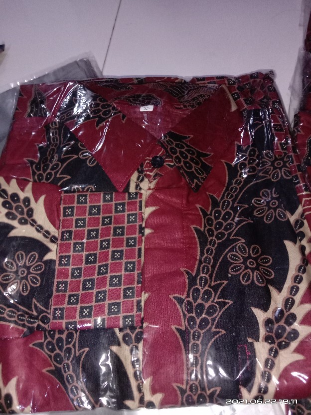 Baju Batik Pria Slimfit Big Size M L Xl Xxl Atasan Kemeja Batik Lengan Panjang Original