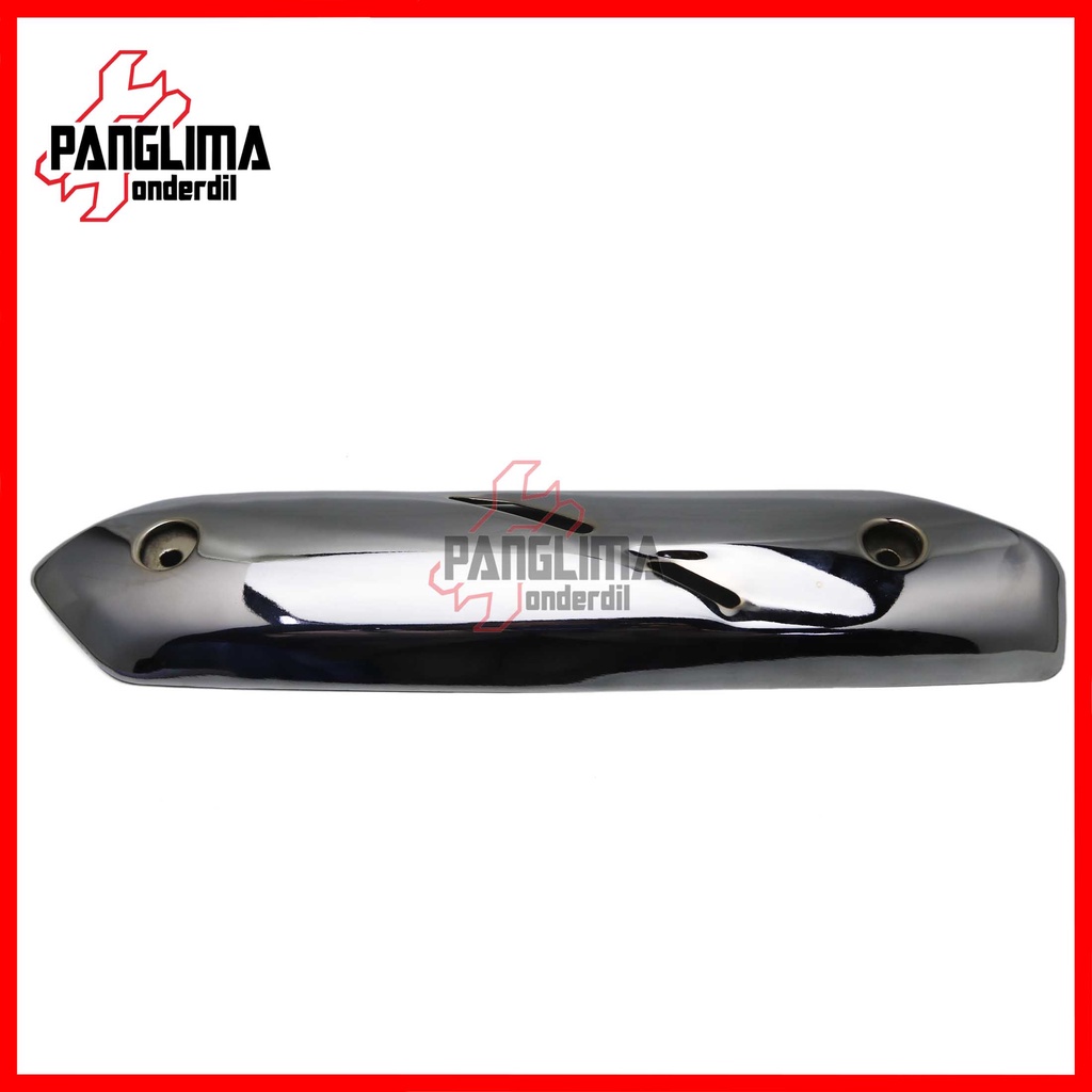 Pelindung Knalpot Jupiter Z New 115 2010-2013 Chrome Cover Tutup-Penutup-Tameng Kenalpot-Muffler-Exhaust