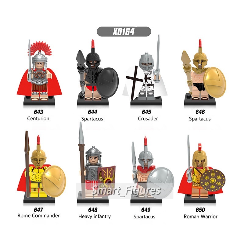 Mainan Action Figure Minifigures Abad Pertengahan Kuno Mesir Roman Warrior Mummy Atlantis Gladiatus