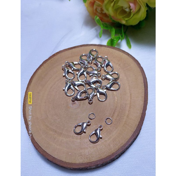 kokot udang silver | kaitan gelang silver | kaitan kalung silver 14mm | kokot udang 14mm