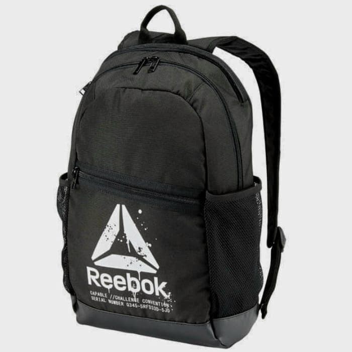 Tas Asli REEBOK HITAM. Ransel Punggung Sporty Simpel Keren. Original