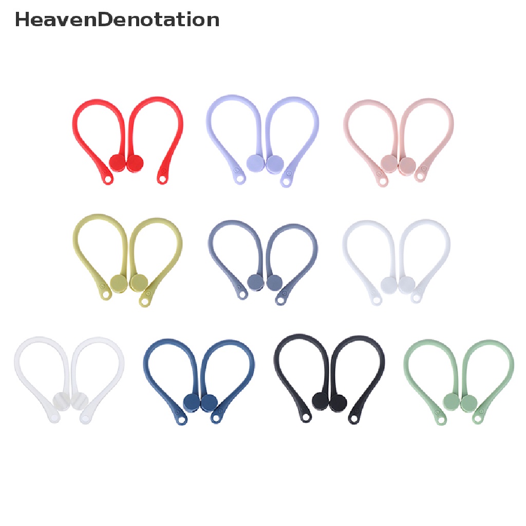 (Heavendenotation) 1 Pasang Strap Holder Airpods Anti Hilang Bahan Silikon Untuk Olahraga