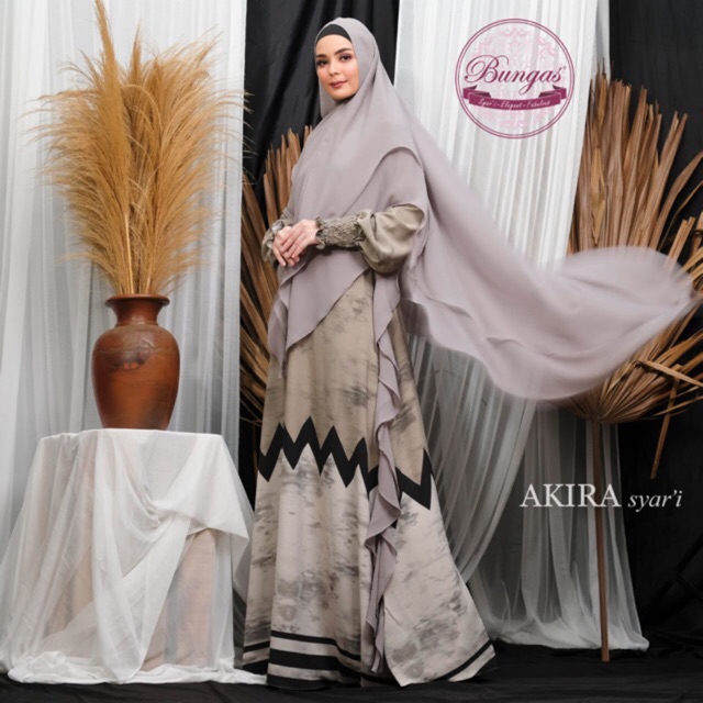 Akira syari by bungas/baju gamis/gamis syari/hijab syari/ready