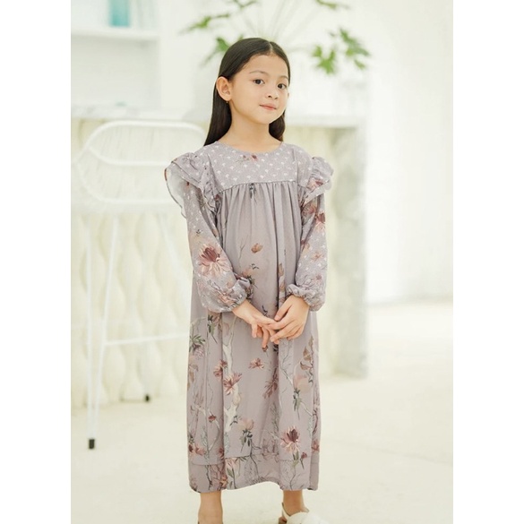 AYUNA DRESS DUSTY PURPLE - BENANG JARUM