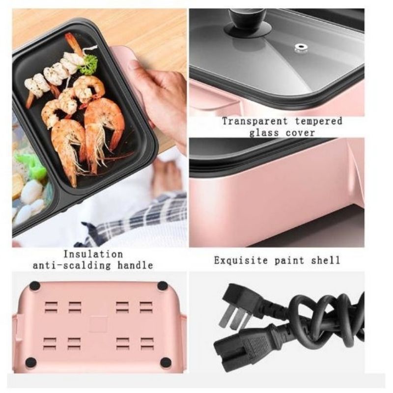 Panci Hot Pot &amp; Grill 2in1 - Elektrik Hot Pot &amp; Grill 2in1