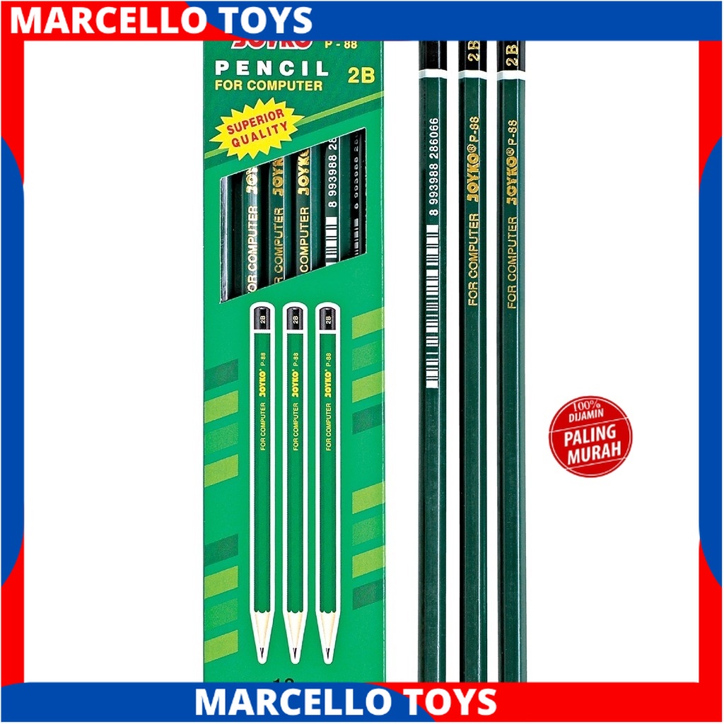 

Pensil 2B P-88 Joyko Hijau (12 Pcs) 1 PAK