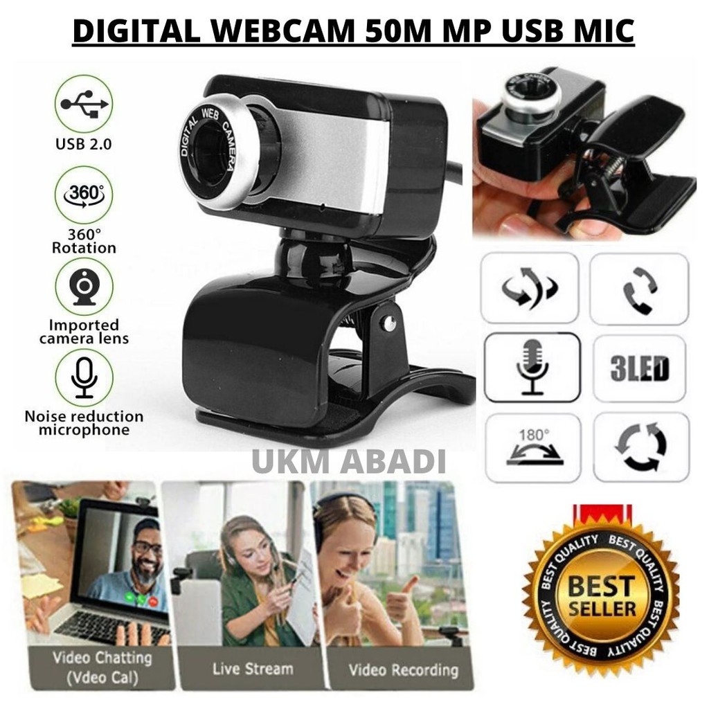 Digital Webcam Klip Microphone 50M MP USB Laptop PC 110102