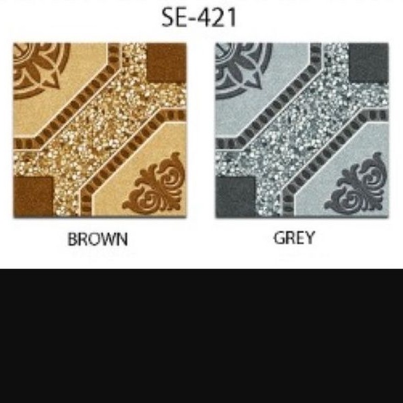 keramik 40x40 lantai teras 4 jadi 1 centro SE421 brown grey