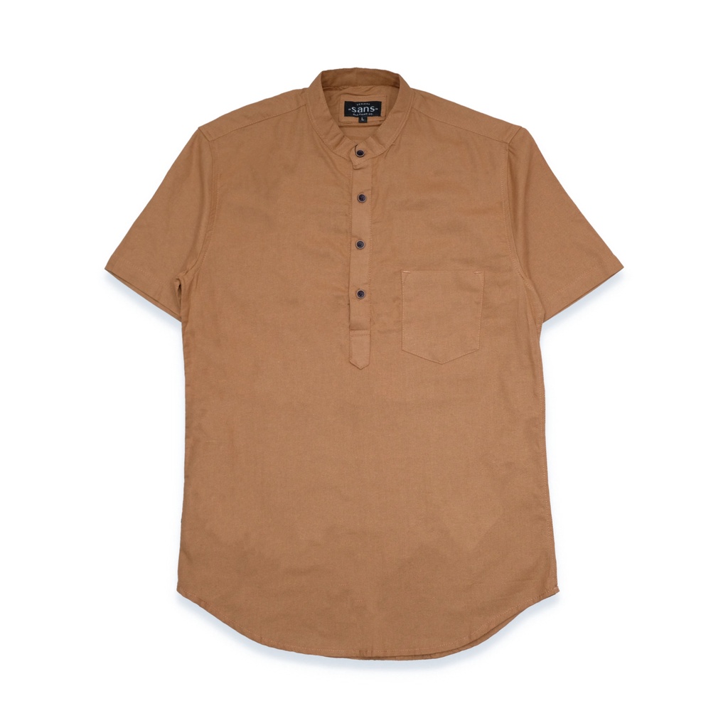 SANVANINA E-1424C Short Koko Shanghai Khaki | Baju Koko Shanghai Khaki