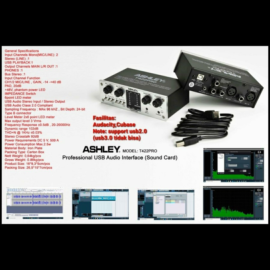 SOUNDCARD ASHLEY T422PRO T422 PRO T 422PRO ORIGINAL ASHLEY