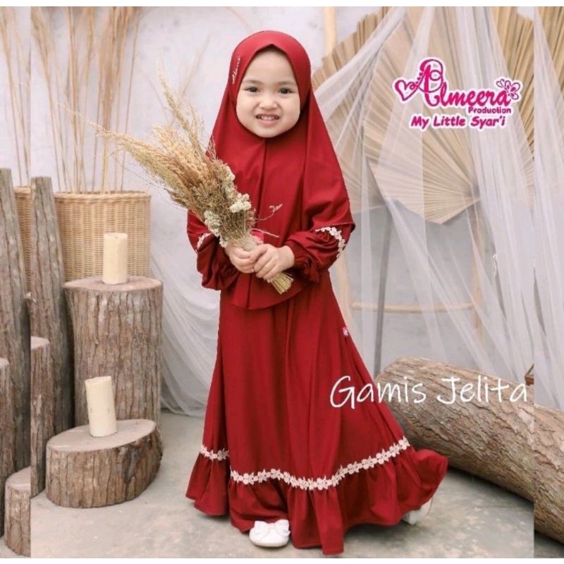 gamis set anak bahan shakila premium
