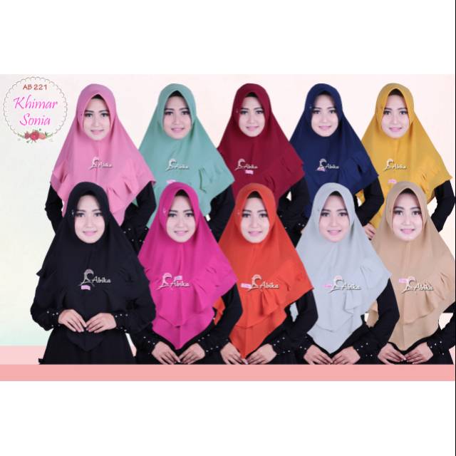 New by abika khimar sonia (navy)
