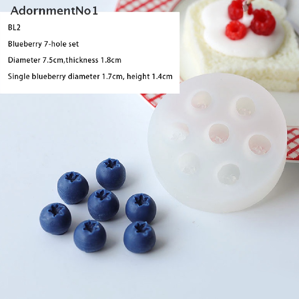 (AdornmentNo1) Cetakan Kue Bentuk Blueberry Raspberry Bahan Silikon