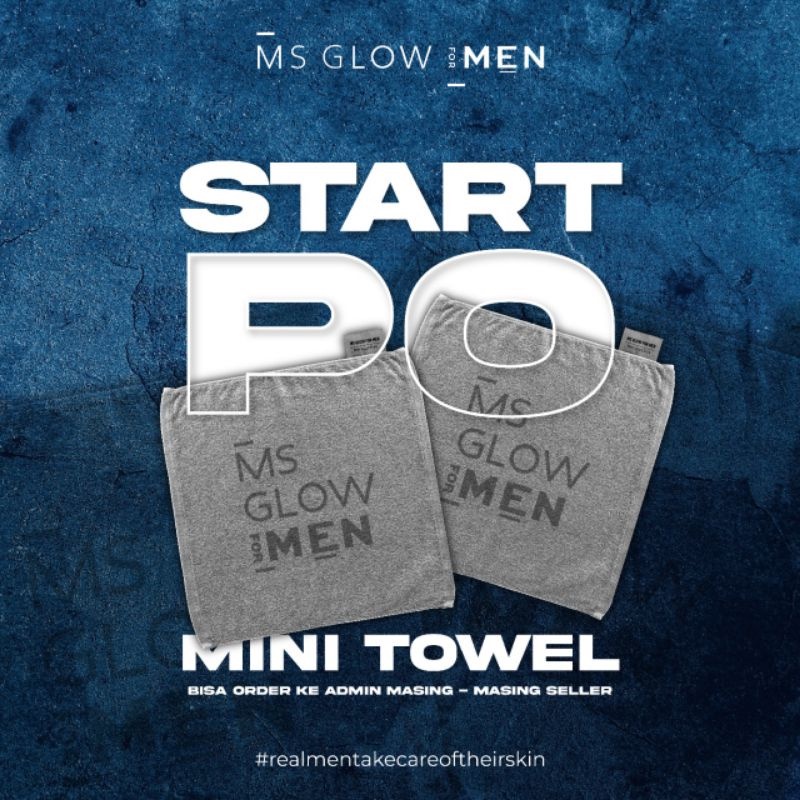 [READY STOK] MS GLOW FOR MEN MINI TOWEL/ FACE TOWEL/HANDUK KECIL/ SAPU TANGAN/ HANDUK WAJAH