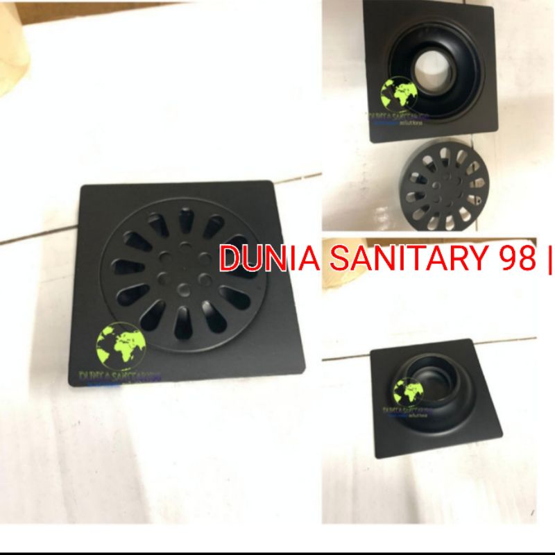 Floor drain stainless SUS 304 BLACK Hitam saringan Got