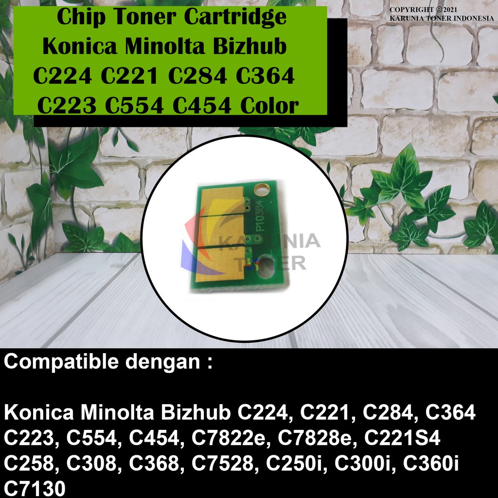 Chip Toner Konica Minolta Bizhub C224 C221 C284 C364 C223 C554 C454 C7822e C7828e C221S4 C258 Color