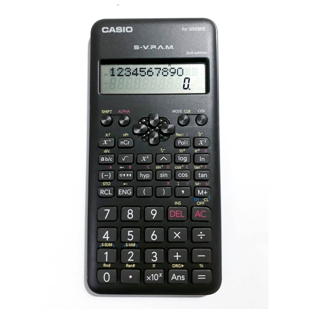 

Kalkulator Scientific CASIO FX 350 MS Original - 2nd Edition - Kalkulator Ilmiah Sains Fisika