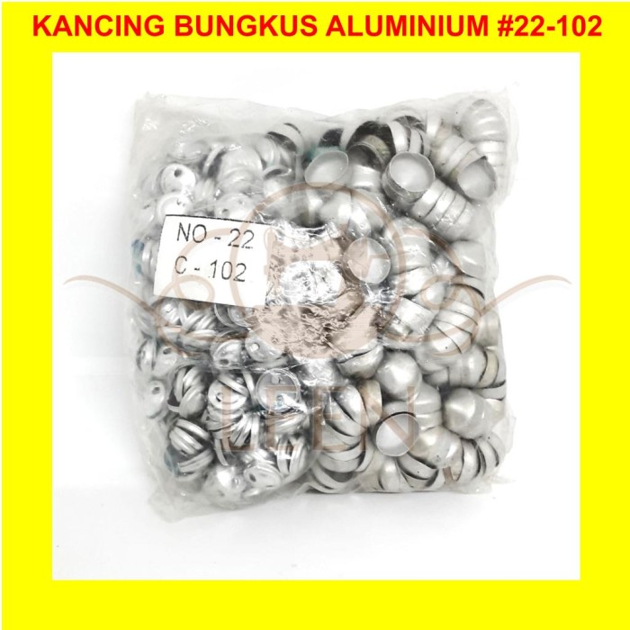 Kancing Bungkus Bahan Aluminium GRADE AAA No 22 - 102 Kaleng Kain LEEN