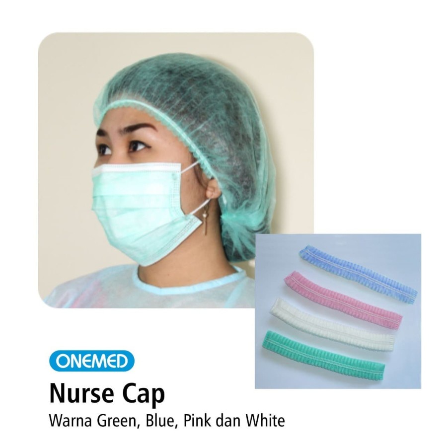 Onemed Nurse Cap Penutup Kepala Isi 100pcs 100 pcs