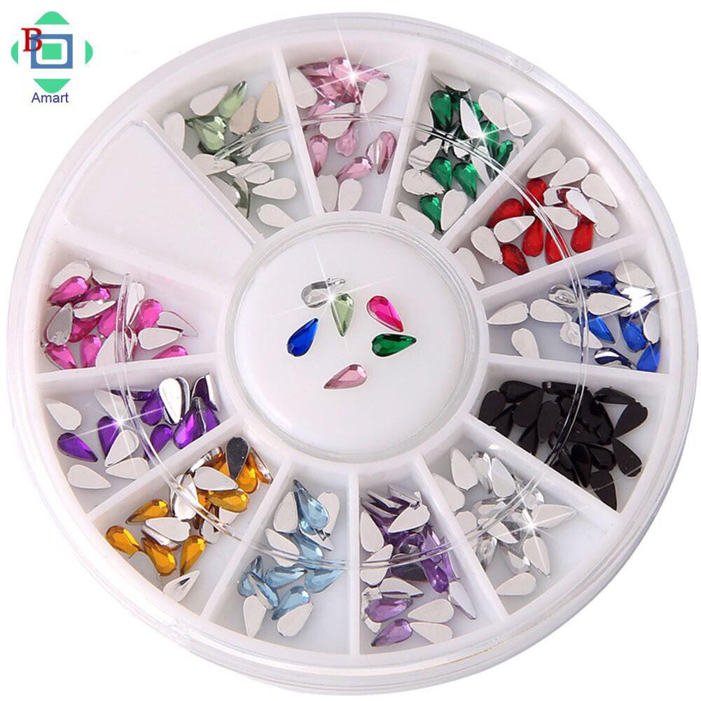 Nail Crystal love Rhinestones Set Flat bottom Mixed Color Nail Art 3D Decor Manicure Nail Wheel Nail